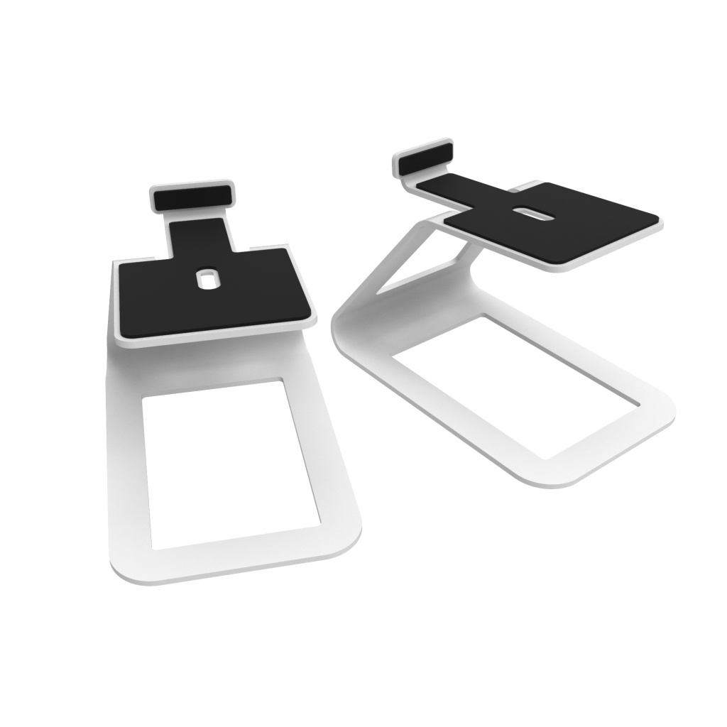 Kanto Elevated Desktop Speaker Stands for Midsize Speakers, White