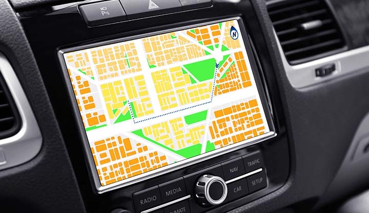 Navigation system in car